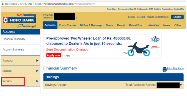 HDFC bank IPO Application Withdrawl Demo 1