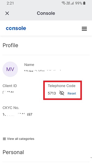 Zerodha Telephone Code