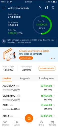 Bajaj Financial Mobile App Review - Dashboard
