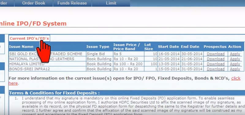 Apply IPO with HDFC Securities - Step 2