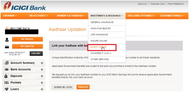 Withdraw an IPO applied using ICICI netbanking Demo 2