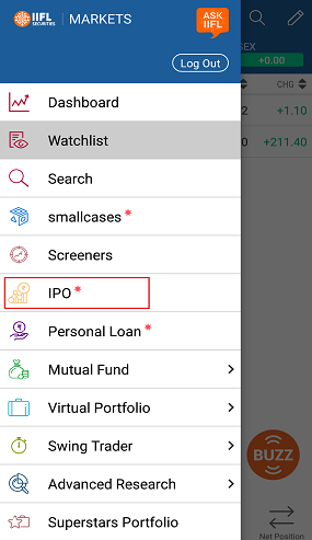 Apply for IPO in IIFL mobile app - Demo 1
