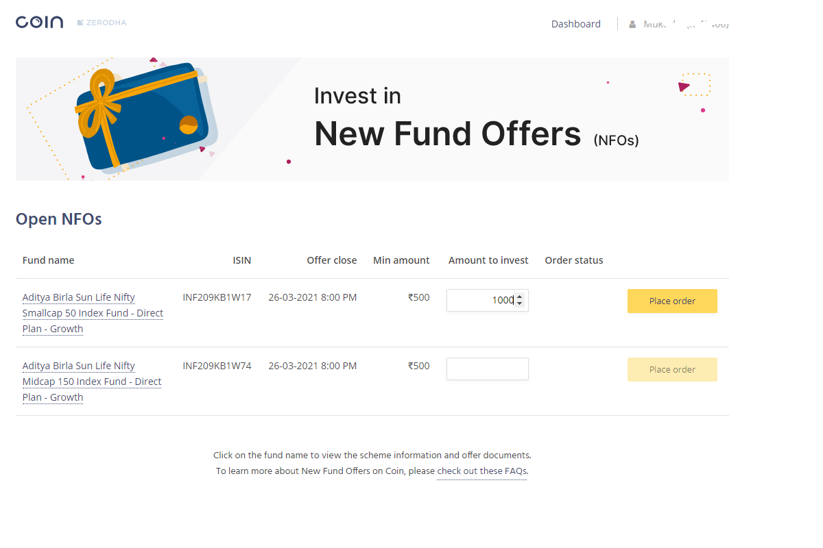 NFO in Zerodha - Steps to Apply 1